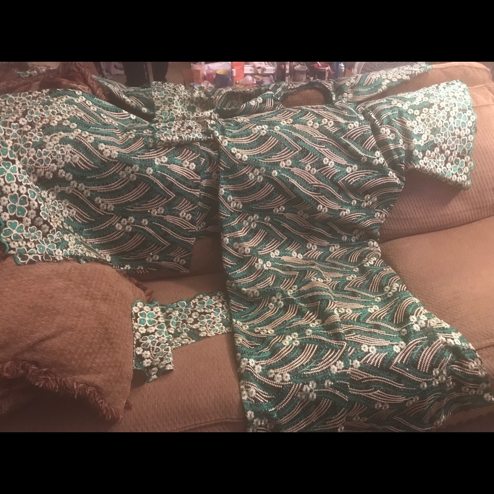African dress and scarf